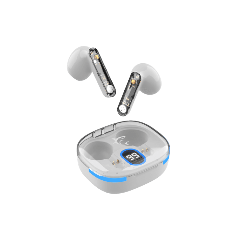 WHITE SHARK EARBUDS Slušalice + mikrofon Bluetooth GEB-TWS37 HYPERBEAT, bijele slika 1