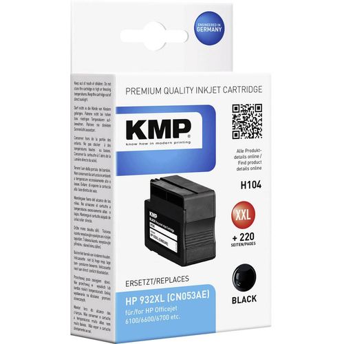 KMP tinta zamijenjen HP 932XL kompatibilan  crn H104 1725,4001 slika 1
