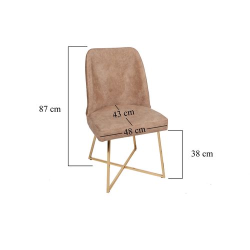 Woody Fashion Set stolica (4 komada), Zlato Smeđa, Madrid 135 slika 11