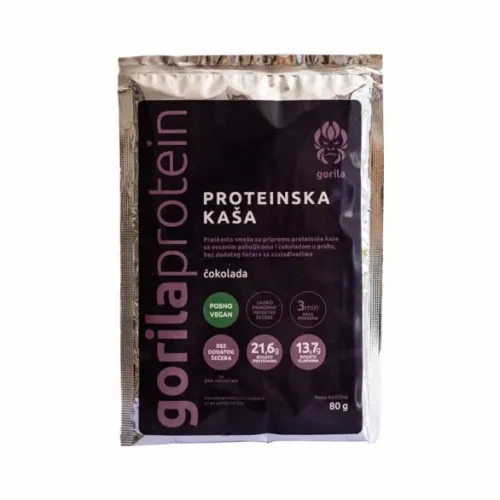 Gorila Proteinska kaša sa čokoladom u prahu 80g slika 1