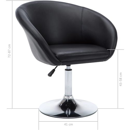 Blagovaonske stolice od umjetne kože 2 kom okretne crne slika 15