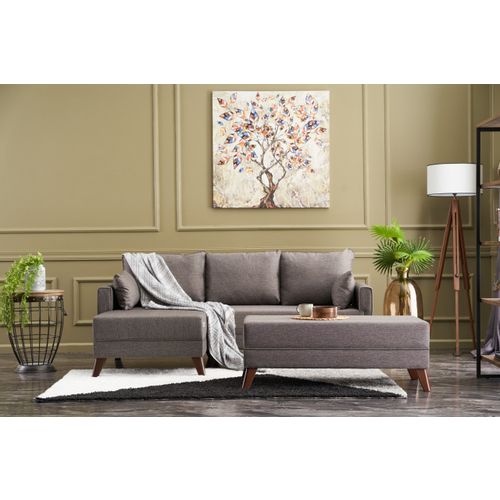 Bella Mini Corner Sofa Left - Brown Brown Corner Sofa-Bed slika 1