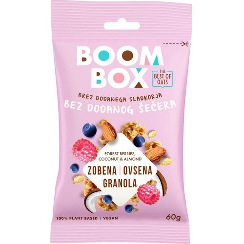 Boom Box Zobena granola Šumsko voće, Kokos, Badem 60g slika 1