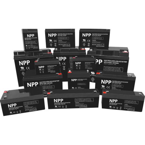 NPP NP12V-9Ah-T1, AGM BATTERY, C20=9AH, T1, 151x65x94x100, 2,5KG, BLACK slika 1