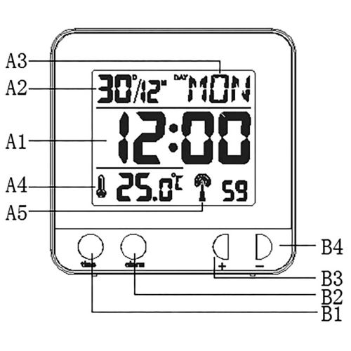 Techno Line  WT235 sw  radijski  budilica  crna  Vrijeme alarma 1 slika 2