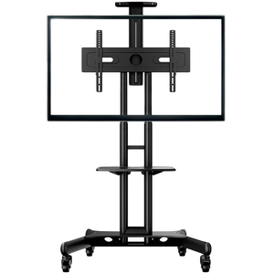 ONKRON Mobilni TV Stalak za TV-e od 40 do 70 inča s Kotačima i Podesivim Policama, Crni
