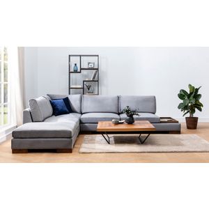 Ugaona Sofa 'Tulip Corner Left' s Pufnom - Tamnosiva