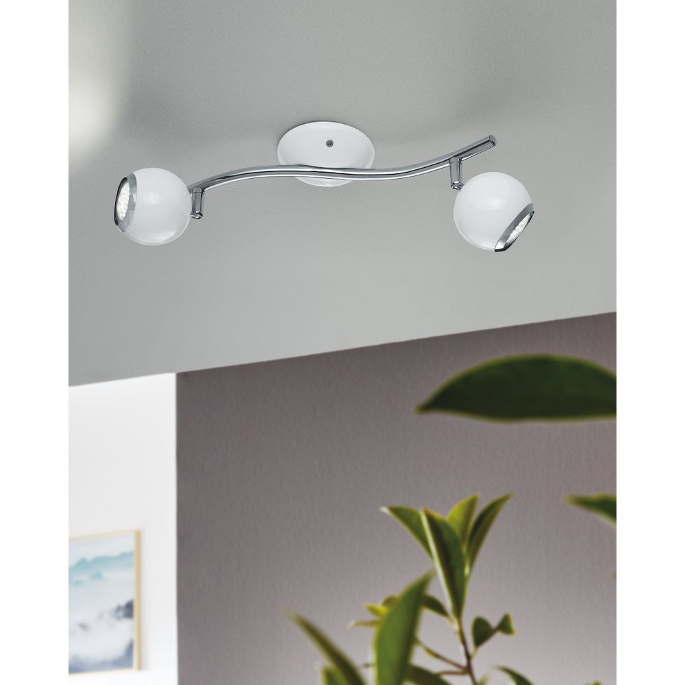 Eglo Bimeda reflektor/2, led, gu10, 2x3w, 2x240lm, bijela/krom  slika 6