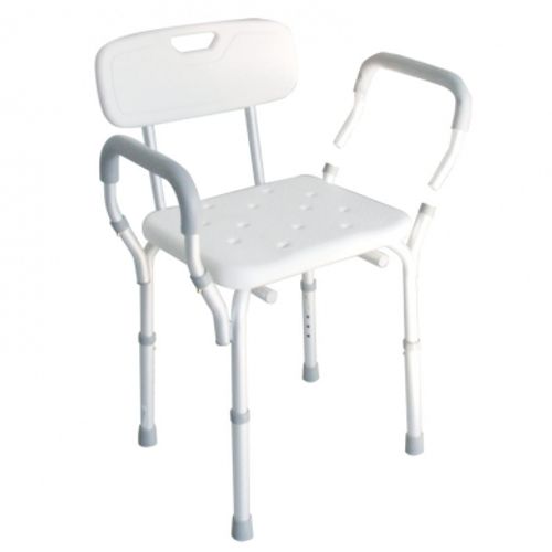 Prilagodljivi stolac za tuširanje s odvojivim naslonima za ruke slika 1