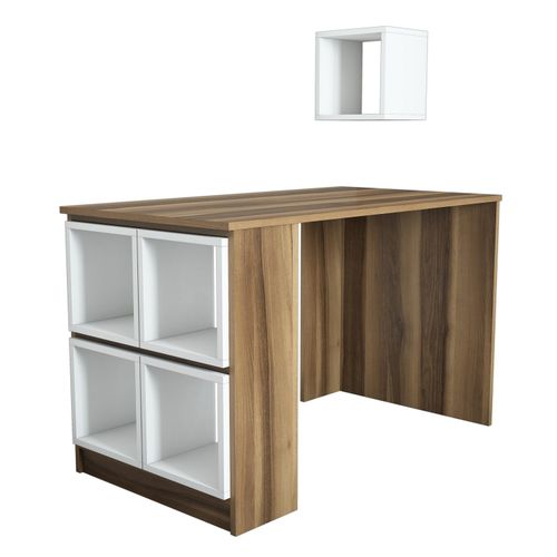 Woody Fashion Studijski stol, Box - Walnut, White slika 4