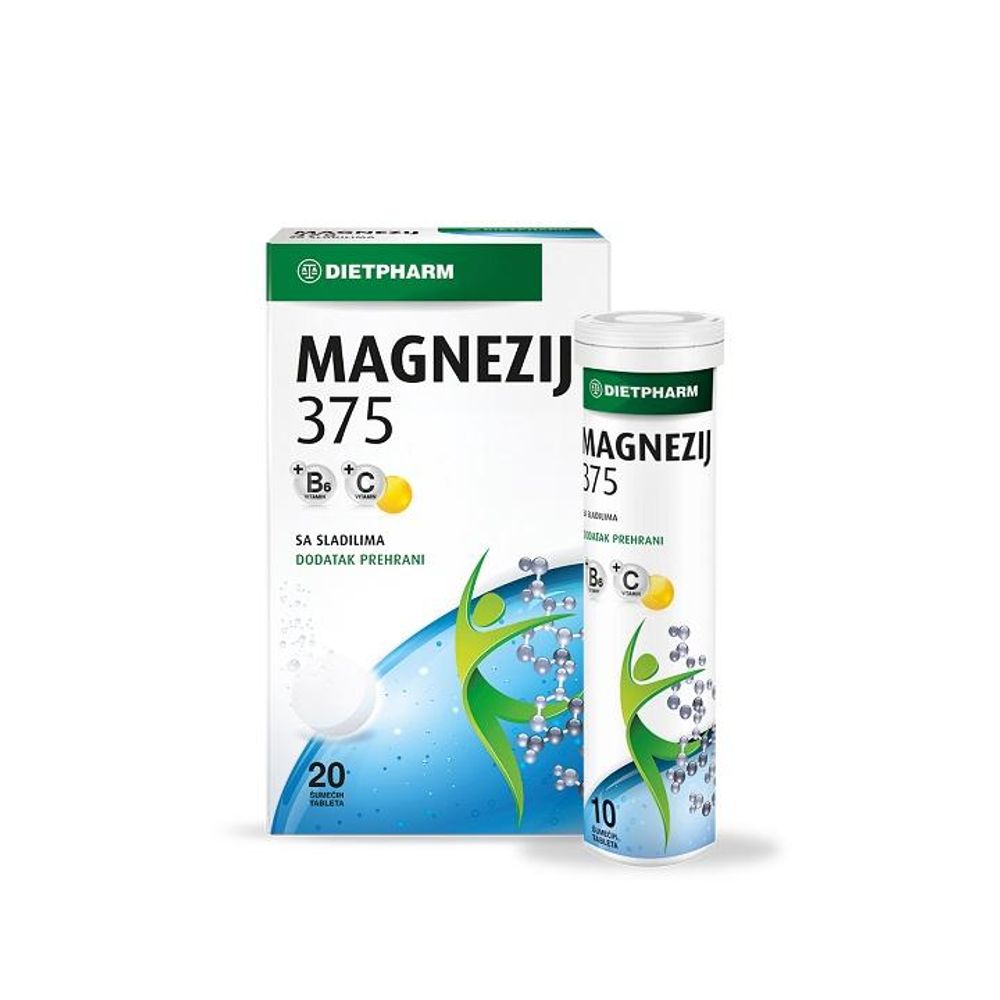 DIETPHARM MAGNEZIJ 375 ŠUMEĆE TABLETE A45 slika 1