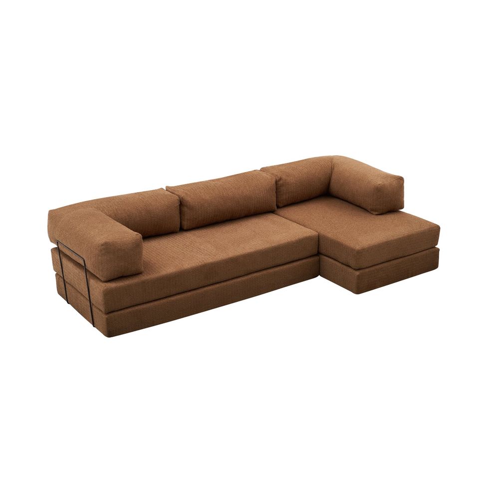 Udobna - Smeđa Ugaona Sofa slika 11