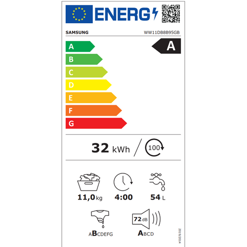 Samsung perilica rublja WW11DB8B95GBU4 slika 8