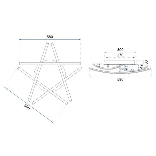 TOOLIGHT Stropna svjetiljka LED Moderna zvijezda APP399-C slika 11