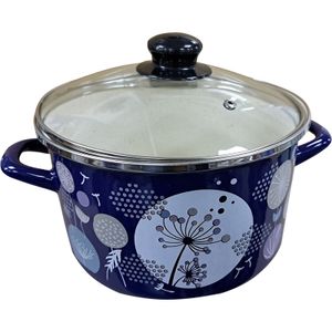 Metalac Šerpa duboka, Maslačak, sa staklenim poklopcem 22cm/5l