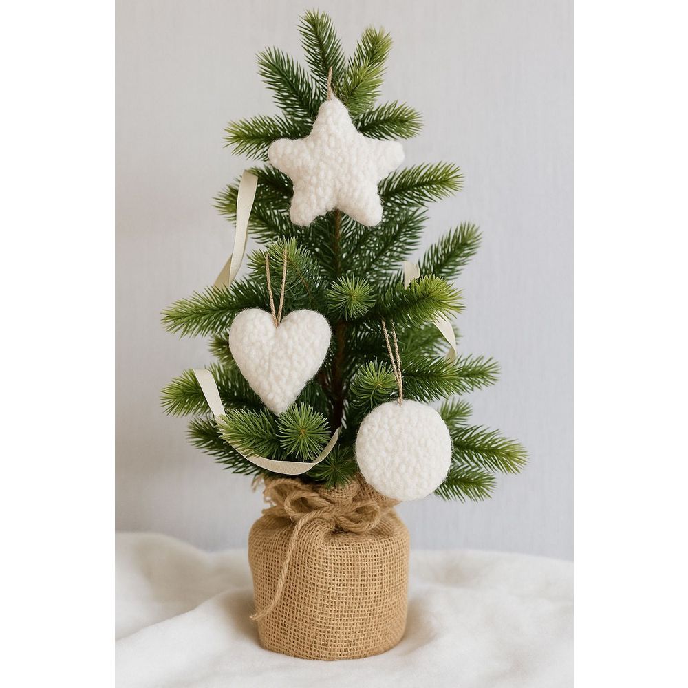 Christmas ornament 3 Lu Set, colour: white slika 1