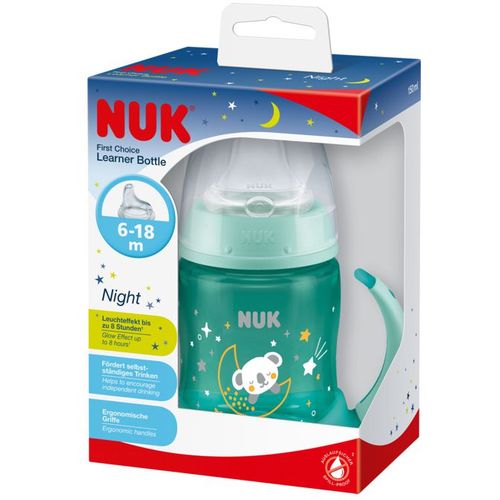 NUK Prelazna flašica koja svijetli u mraku First Choice 6-18mj 150ml, Zelena slika 3