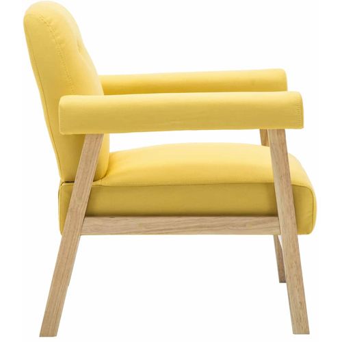Fotelja od tkanine žuta slika 24