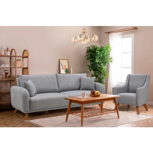 Atelier Del Sofa Hera Set - Trosed na razvlačenje, sivi slika 2