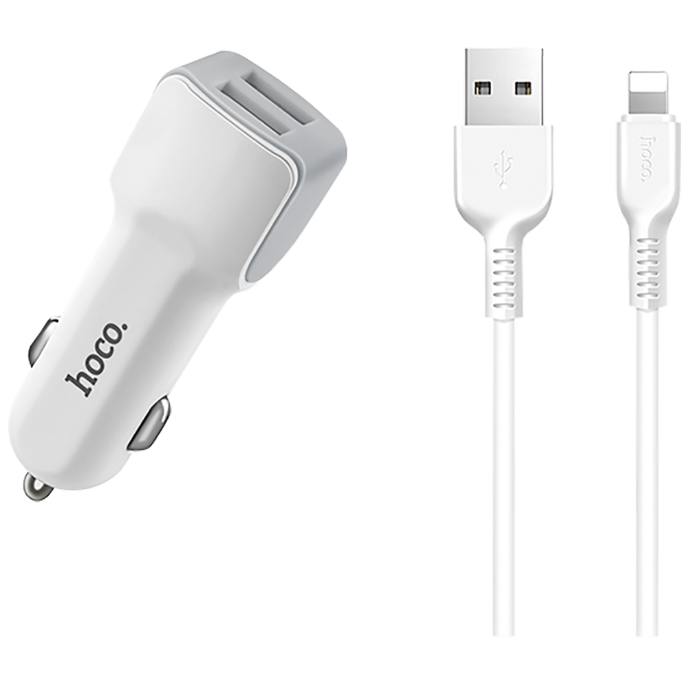 hoco. Auto punjač - Z23 Grand Style set, Lightning slika 5