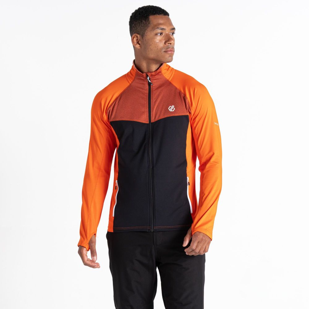 Dare2B Muški duks na kopčanje Substratum CoreStr, Puffins Orange/Black slika 3