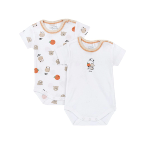 Chicco Bodi sa kratkim rukavima za bebe Citrus, 2kom