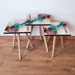Nesting Table 3Shp230 - Set od 3 Stola u Različitim Bojama