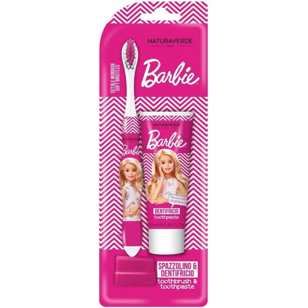 Naturaverde Kids Barbie Set za oralnu higijenu (četkica za zube + pasta 25ml)  slika 1