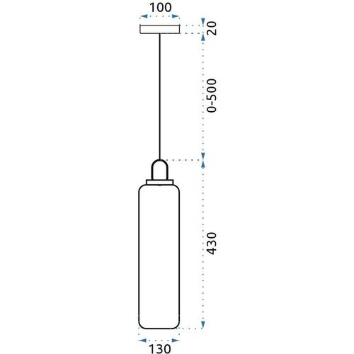 TOOLIGHT Stropna viseća svjetiljka Staklena cijev APP628-1CP slika 14