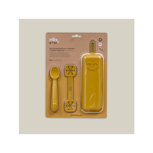 Interbaby set silikonskog pribora za jelo Earth Ocher slika 4