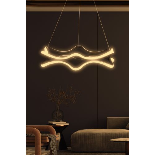 Jades Black - Yellow Light Black Chandelier slika 2