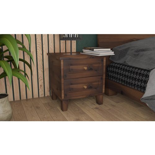 Elegant Walnut Nightstand slika 3