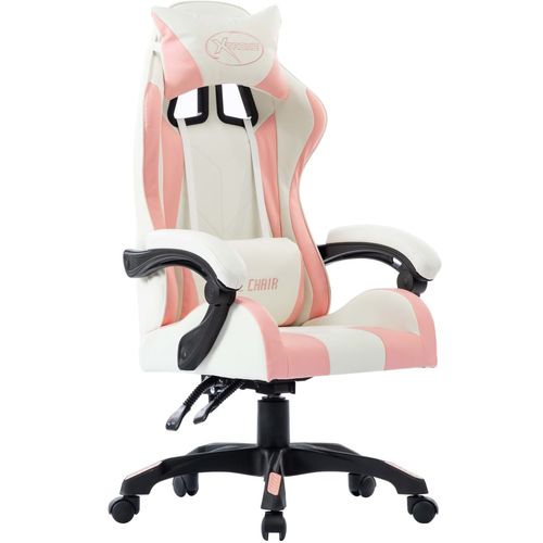 Igraća stolica od umjetne kože ružičasta slika 1