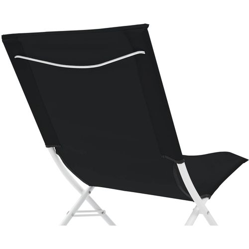 Sklopive stolice za plažu 2 kom crne slika 23