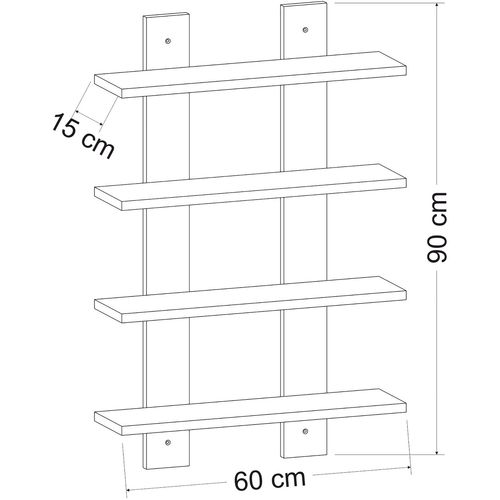 Laurel - Anthracite Anthracite Wall Shelf slika 6