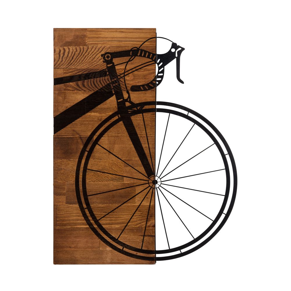 Dekorativni Drveni Zidni Ukras - Biciklet Black Walnut slika 4
