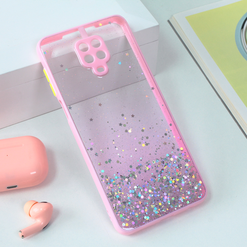 Maska Frame Glitter za Xiaomi Redmi Note 9 Pro/Note 9 Pro Max roze slika 1