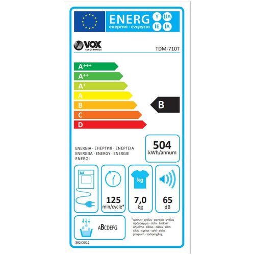VOX sušilica rublja TDM 710T slika 5