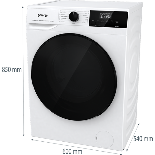 Gorenje WD2A854ADS Mašina za pranje i sušenje veša, Inverter PowerDrive, 8kg/5kg, 1400 rpm, Dubina 54 cm slika 5