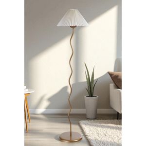 Opviq Podna lampa 706, bijela, zlatna