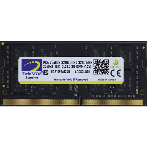 RAM SODIMM DDR4 32GB 3200MHz TwinMOS MDD432GB3200N slika 1