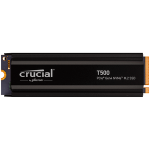 Crucial T500 1TB PCIe Gen4 NVMe M.2 SSD with heatsink