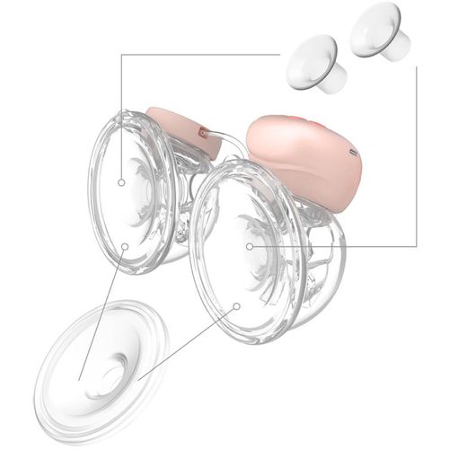 BabyOno set rezervnih dijelova za izdajalicu Twinny KIT II - silikonski nastavak 28 mm i lijevci 24 mm i 21 mm slika 1