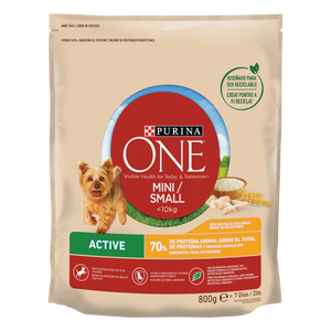 Purina ONE® Mini Active Hrana za pse, bogata piletinom, s rižom 800g