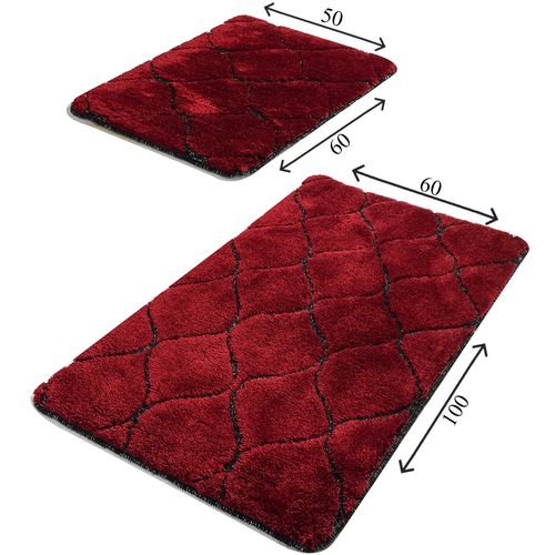 Infinity - Cherry Cherry Acrylic Bathmat Set (2 Pieces) slika 3