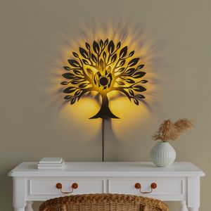 Heart Tree V2 Black Wall Lamp