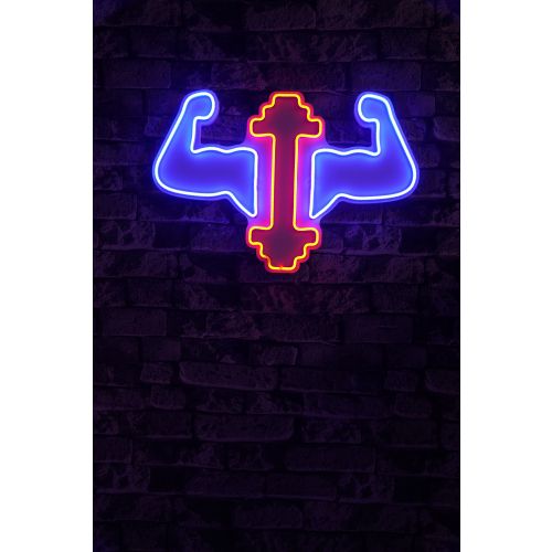 Wallity Ukrasna plastična LED rasvjeta, Gym Dumbbells Work Out slika 2