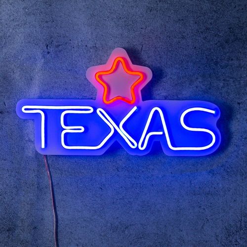Wallity Ukrasna plastična LED rasvjeta, Texas Lone Star Red slika 8