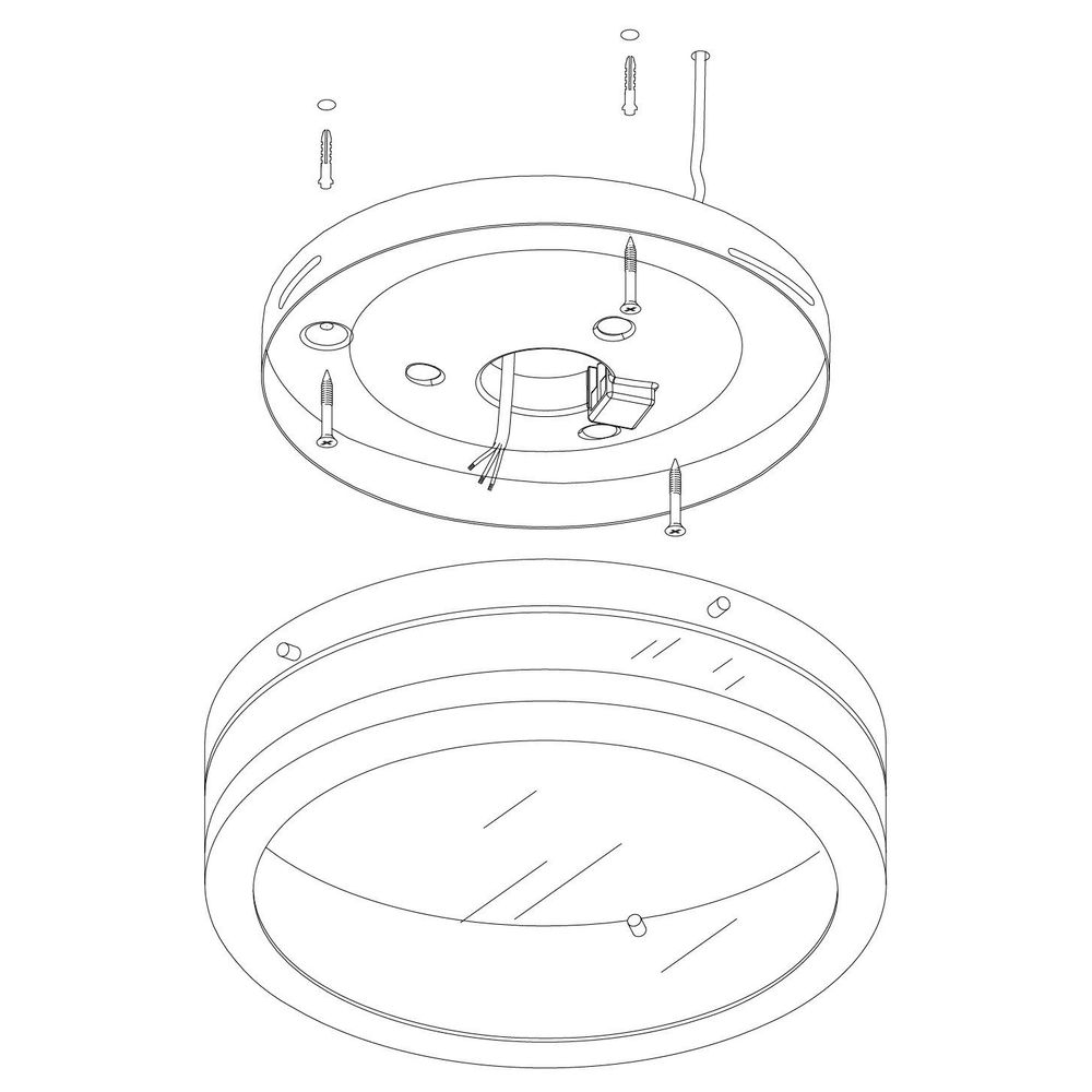 Eglo Palermo Plafonjera/1, LED, 24W, 2100lm, IP44, Promjer 295mm, Krom/Bijela slika 5