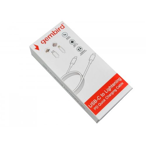 CCP-AMCM-LIGHT-1.8M * Gembird USB 2.0 Type-C to iPhone Lightening 8-pin cable, QC3.0, 1.8m WHITE 199 slika 1